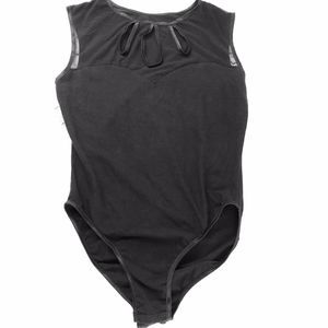 Vtg Cinema Etoile Black Bodysuit Womens Size Large